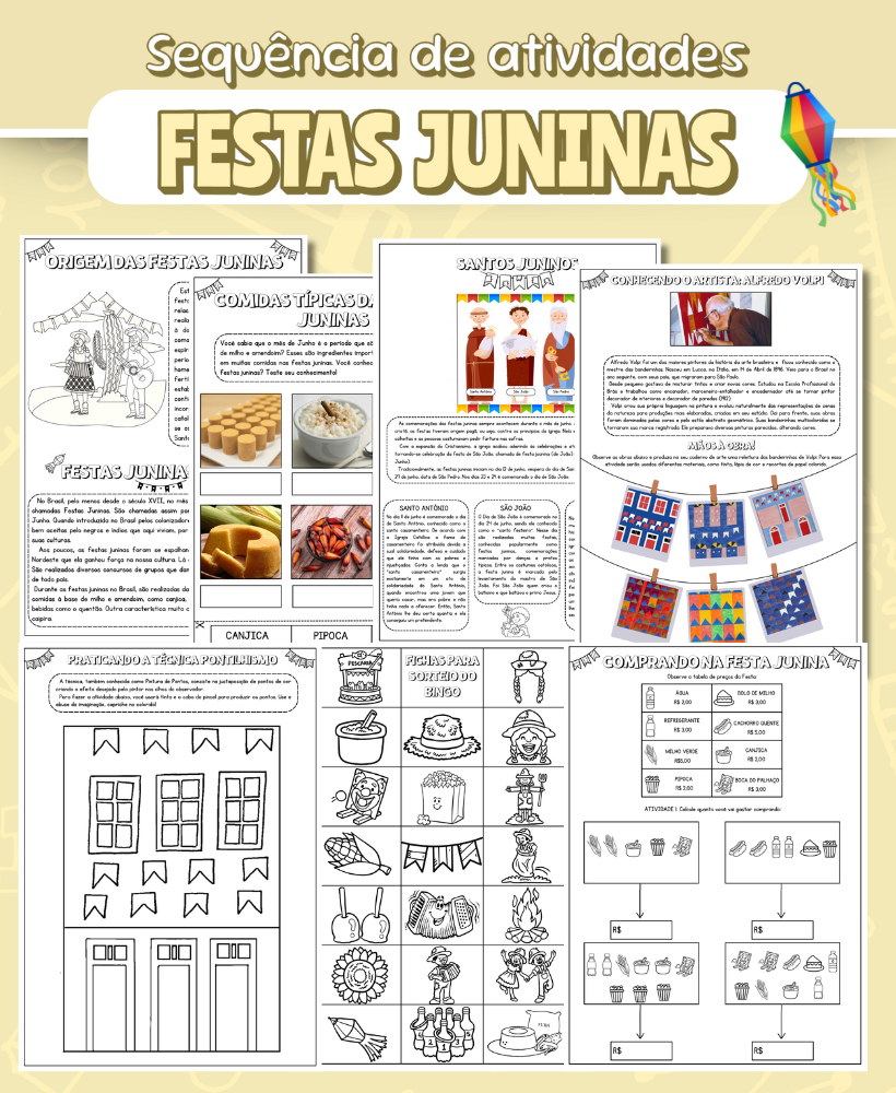 Sequência de atividades Festas Juninas