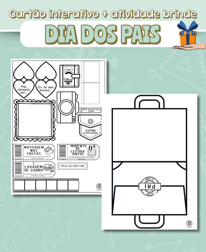 Cartão interativo Dia dos pais