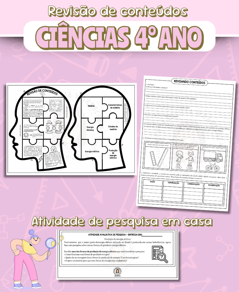 Revisão de conteúdos - Ciências 4º ano