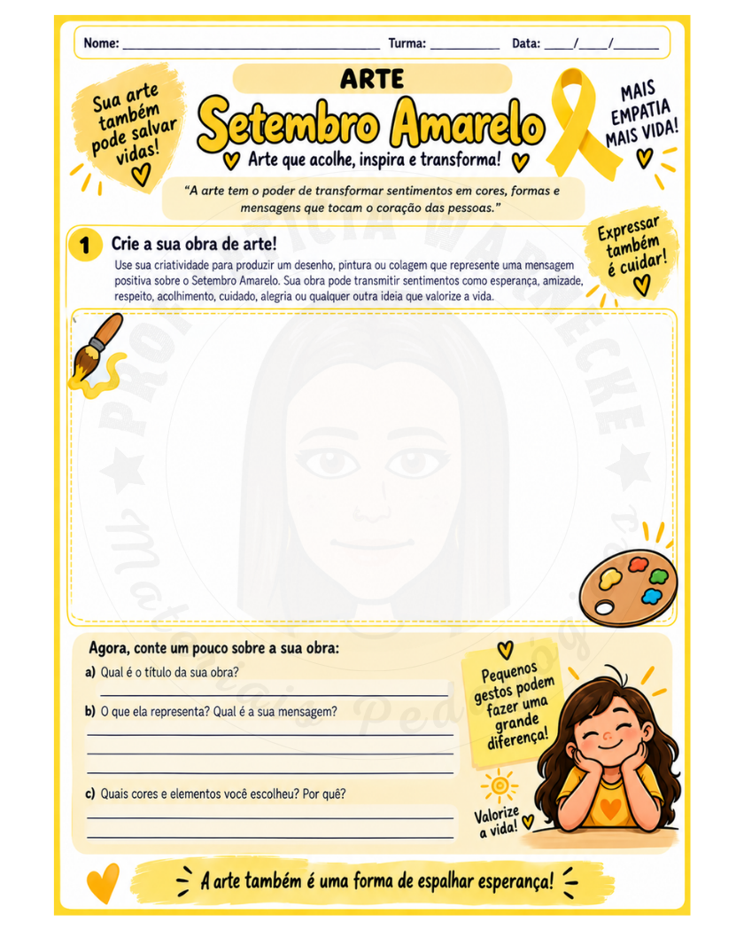 Setembro amarelo - Material gratuito - Imagem 4