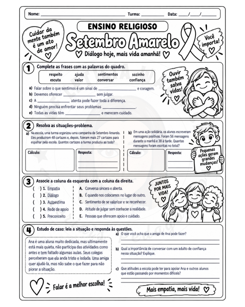Setembro amarelo - Material gratuito - Imagem 6