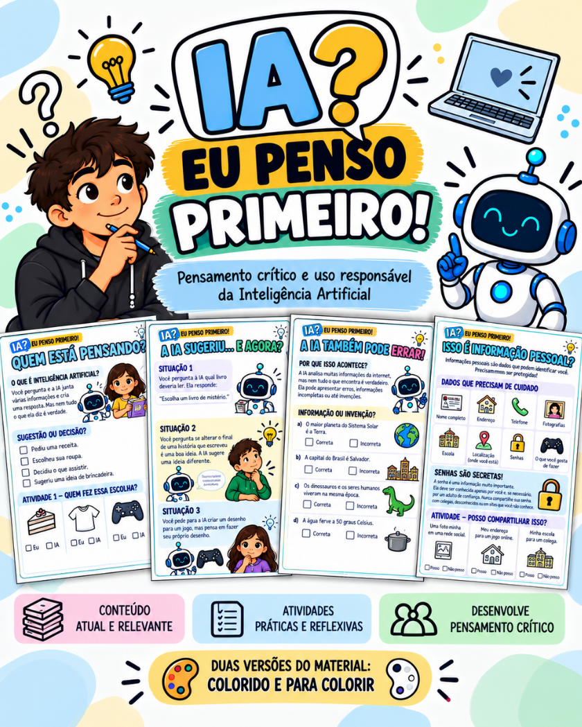 IA? EU PENSO PRIMEIRO! — Inteligência Artificial para crianças